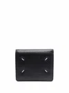 Maison Margiela Four Stitches Wallet With Button Accessories In Black
