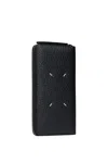 Maison Margiela Four Stitches Zip-around Wallet In Black