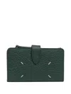 Maison Margiela Four Stitches Zip Wallet In Green