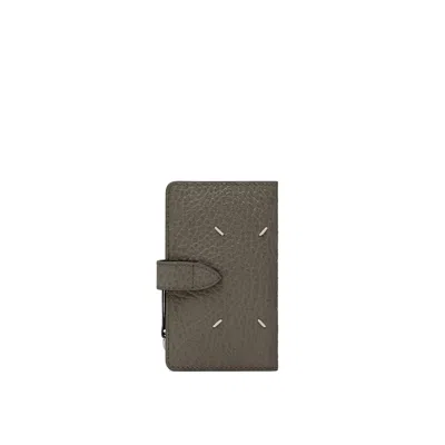 Maison Margiela Four Stitches Zip Wallet Unisex Dark Grey