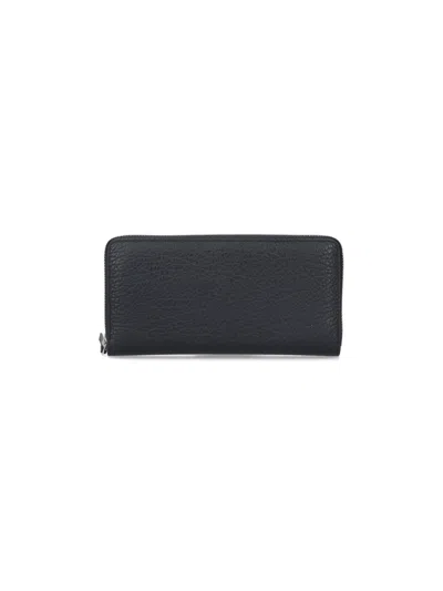 Maison Margiela Four Stitches Zip-around Wallet In Black
