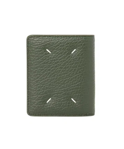 Maison Margiela Four-fold Wallet In Animal Print