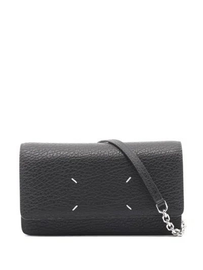 Pre-owned Maison Margiela Four-stitch Chain Mini Bag In Black