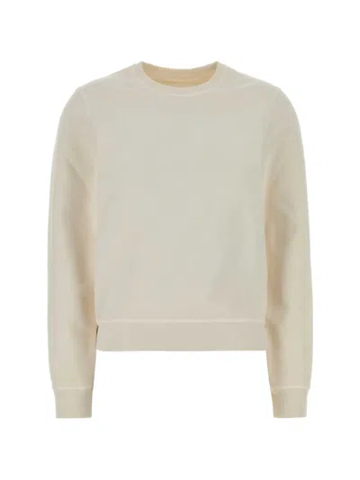 Maison Margiela Four-stitch Cotton Sweatshirt In Neutral