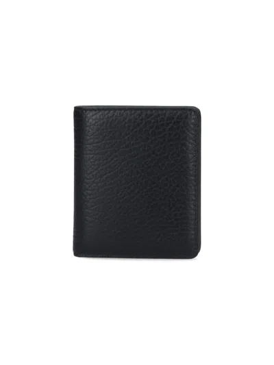 Maison Margiela Four-stitch Leather Bi-fold Wallet In Black