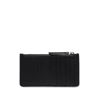 Maison Margiela Four-stitch Leather Card Holder In Black