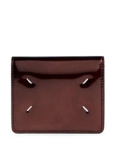 Maison Margiela Four-stitch Leather Wallet In Brown