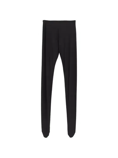 Maison Margiela Four-stitch Leggings In Black