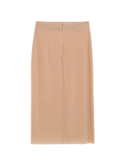 Maison Margiela Four-stitch Midi Skirt In Neutral