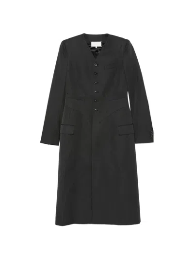 Maison Margiela Four-stitch Single-breasted Coat In Black