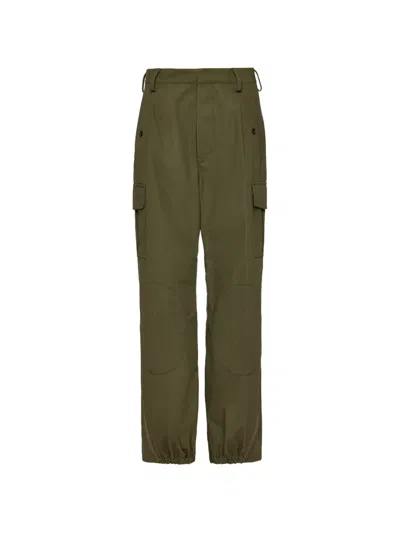 Maison Margiela Four-stitch Straight-leg Trousers In Green