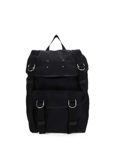 Maison Margiela Four-stitch Top-handle Backpack In Black