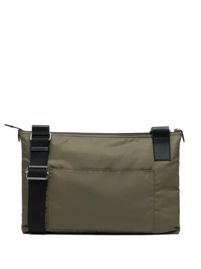 Maison Margiela Four-stitch Zip Line Shoulder Bag In Green