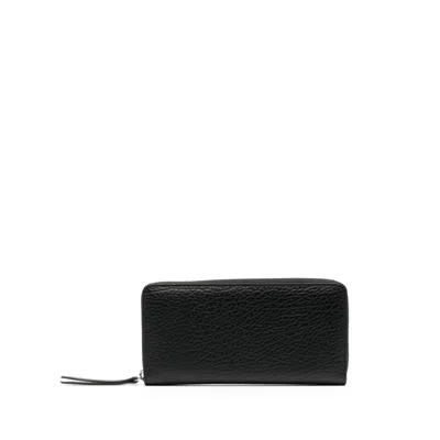 Maison Margiela Four-stitch Zip-around Wallet In Black