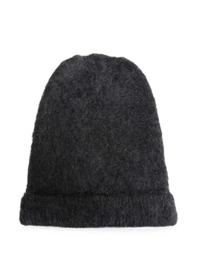 Maison Margiela Four-stitches Wool Beanie In Neutral