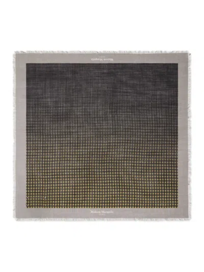 MAISON MARGIELA FRAYED-EDGE CHECKED SCARF