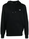 Maison Margiela Fred Perry Tipped Hooded Sweatshirt In Black