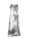 MAISON MARGIELA FREEZE-FRAME SILK MIDI DRESS