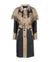 Maison Margiela Fringed Panelled Single-breasted Coat In Black