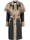 Maison Margiela Single-breasted Coat With Fringes In Neutrals