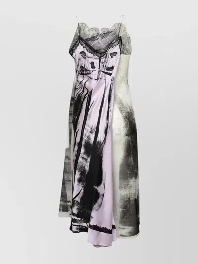 Maison Margiela 'frozen Moment' Silk Blend Dress In Multi