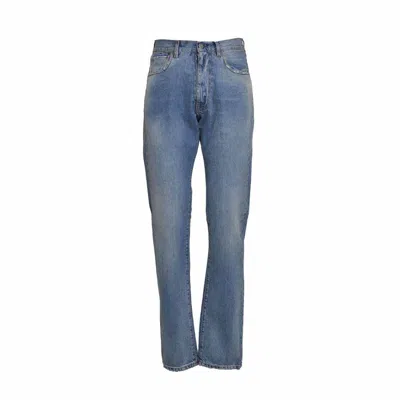 Maison Margiela Full Length 5 Pocket Straight Denim Jeans In Blue