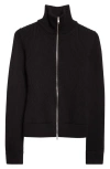 Maison Margiela Full-zip Wool Ribbed Cardigan Clothing In Black