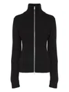 Maison Margiela Full-zip Wool Ribbed Cardigan Clothing In Black