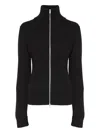 Maison Margiela Full-zip Wool Ribbed Cardigan Clothing In Black
