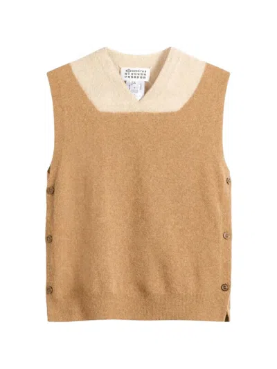 Maison Margiela Fuse Knit Vest In White