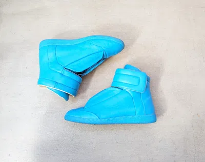 Pre-owned Maison Margiela Future Blue 8 41 High Tops Leather Shoes