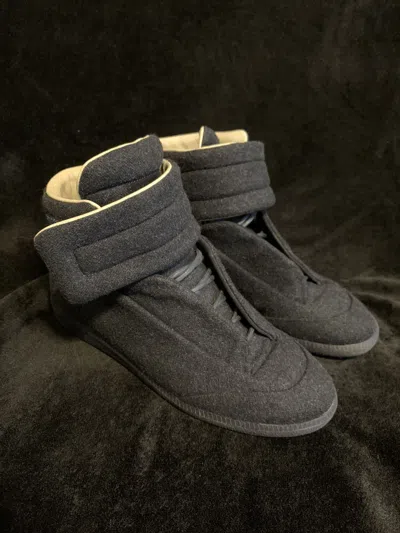 Pre-owned Maison Margiela Future Blue Wool Shoes In Navy Blue