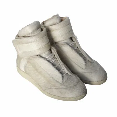 Pre-owned Maison Margiela Future High Pony Hair Yeezus Tour Shoes In Vintage White