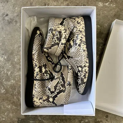 Pre-owned Maison Margiela Future High Python Shoes In Snakeskin