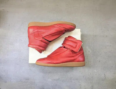 Pre-owned Maison Margiela Future High Tops 11 44 Red Gum Camel Shoes