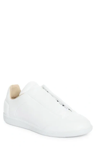 Maison Margiela Leather Future Slip On Sneakers Rubber Sole In White