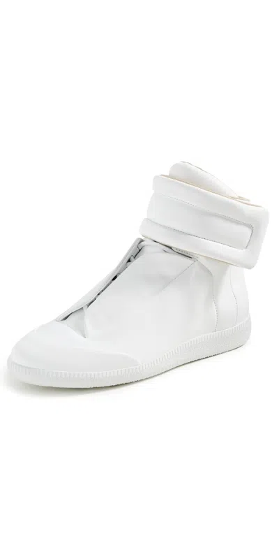 Maison Margiela Future High Top Calfskin Sneakers In White