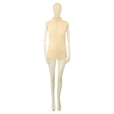 Pre-owned Maison Margiela F/w 1994 Artisanal Sleeveless Knit Vest In Sand