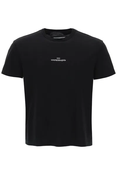 Pre-owned Maison Margiela Fw22 Reversed Logo T-shirt In Black