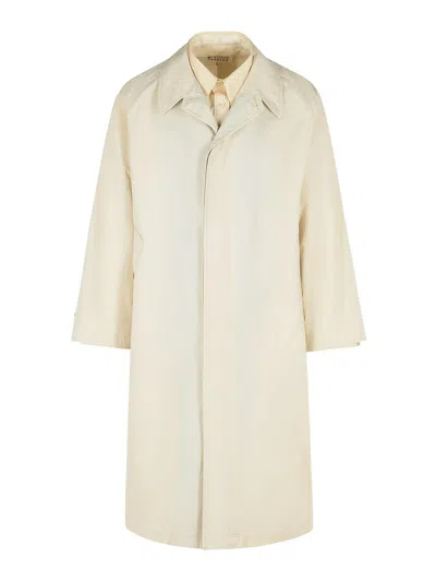 MAISON MARGIELA IVORY COTTON TRENCH COAT