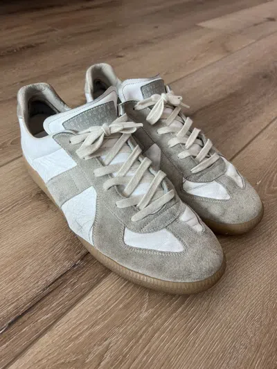 Pre-owned Maison Margiela Gat German Army Trainer Replica Original Shoes In White
