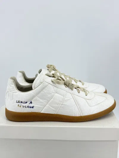 Pre-owned Maison Margiela Gat Low Shoes In White