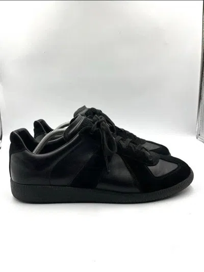 Pre-owned Maison Margiela Gat Replica Black 10 43 Suede Low Shoes