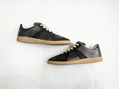Pre-owned Maison Margiela Gat Replica Black 11.5 44.5 Gum Low Shoes