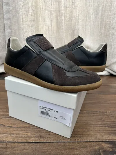 Pre-owned Maison Margiela Gat Replica Slip Ons Shoes In Black