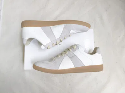 Pre-owned Maison Margiela Gat Replica White Gray 12 45 Low Tops Shoes