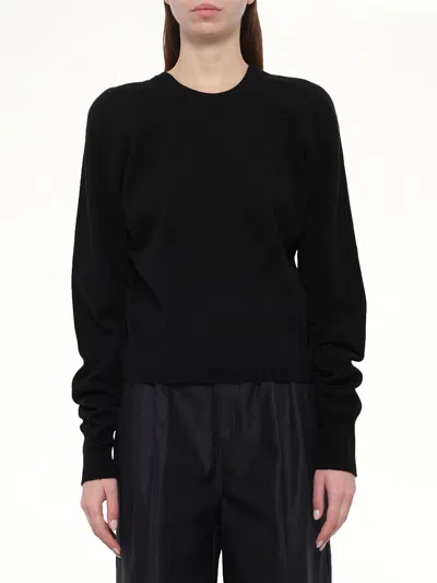 Maison Margiela Gauge 14 Gathered Sweater In Black