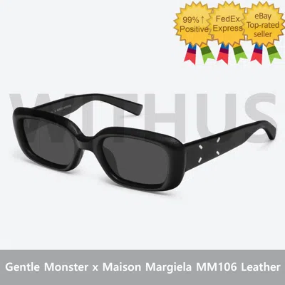 Pre-owned Maison Margiela Gentle Monster X  Mm106 Leather Black Black / 100% Authentic