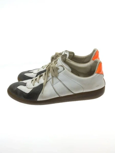 Pre-owned Maison Margiela German Army Trainer Gat Shoes In White