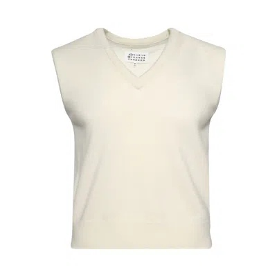 Pre-owned Maison Margiela Gilet 'off White' | Men's Size M